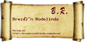 Brezán Rodelinda névjegykártya
